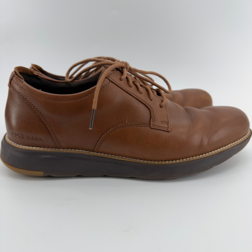Cole Haan Grand 360 Mens British Tan Leather Plain Toe Oxford Shoes 10.5‎ M